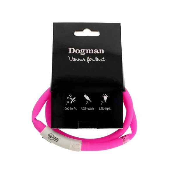 Dogman LED-Halsband Silikon (Rosa)