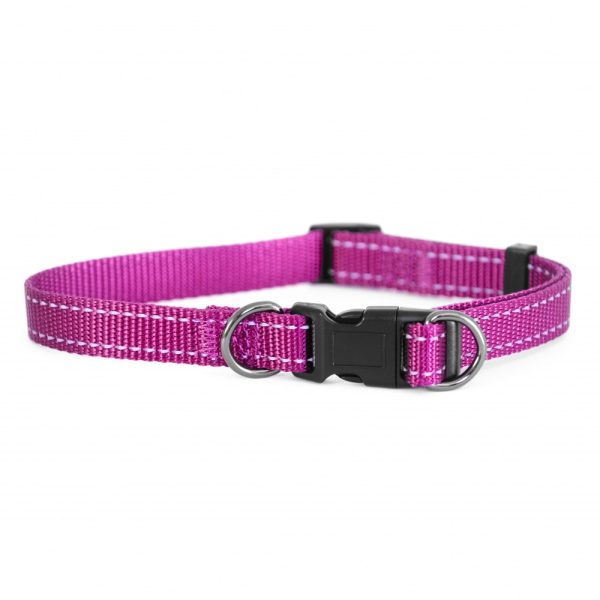 Dogman Nylonhalsband Iris Rosa (35-50 cm)