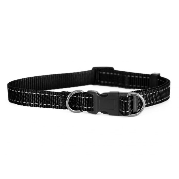 Dogman Nylonhalsband Iris Svart (35-50 cm)