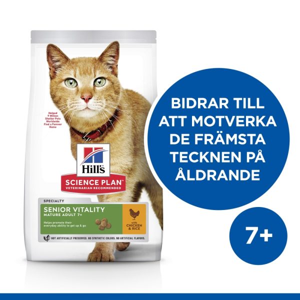 Hill's Science Plan Cat Mature Adult 7+ Senior Vitality Chicken & Rice (1,5 kg)
