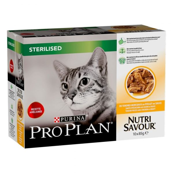 Purina Pro Plan Cat Sterilised Chicken Multipack Wet 10x85 g