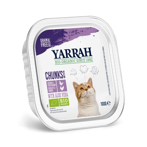 Yarrah Organic Cat Chicken & Turkey Chunks Grain Free