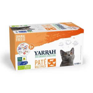 Yarrah Organic Cat MultiPack Paté Grain Free 8 x 100 g